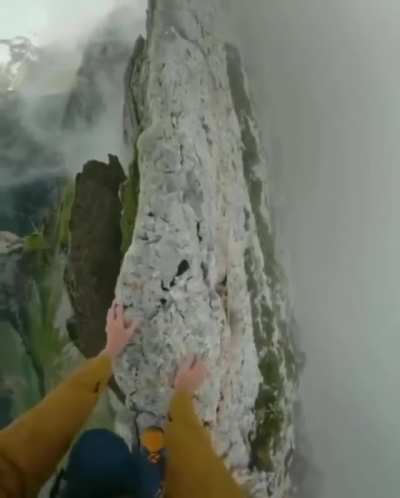 Weather difference between two sides of the mountain.