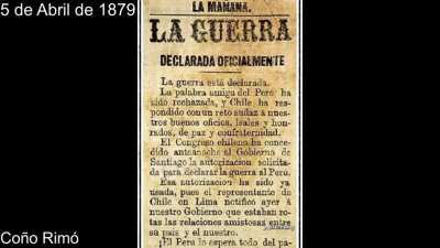 Hoy se cumplen 142 A&ntilde;os del Inicio de la Guerra del Pacifico, y pense en revivir esta joya.