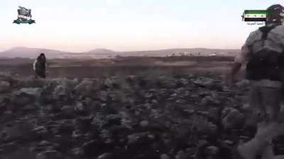 FSA raiding party is nearly hit by incoming mortar fire - Unconfirmed Date/Location