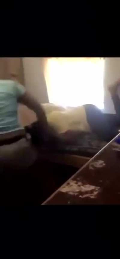 Girl catches sister in bed with her man
