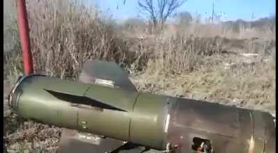 An intercepted ballistic missile "Tochka-U" of the Russian armed forces near Donetsk. Russian information boards are again trying to pass this off as Ukrainian! We don't lie at Russia Ukraine War 2022