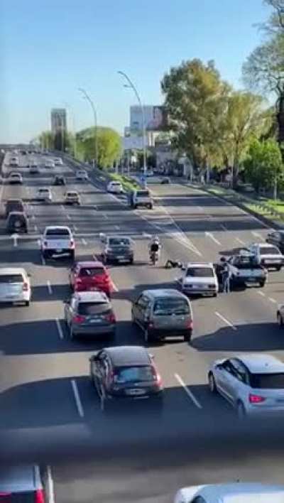 Crossing the highway