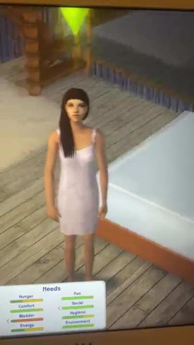 my sim would not stop breaking the 4th wall&hellip; she kept looking at me every time I moved