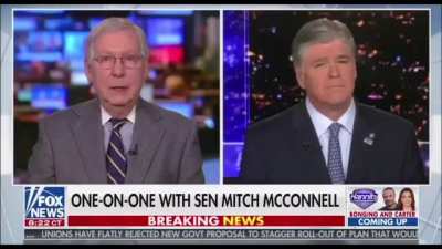 Mitch McConnell bragging out how he blocked Obama&rsquo;s administration for two years, then proceeds to laugh like a southern Emperor Palpatine. Fair is fair Mitch.