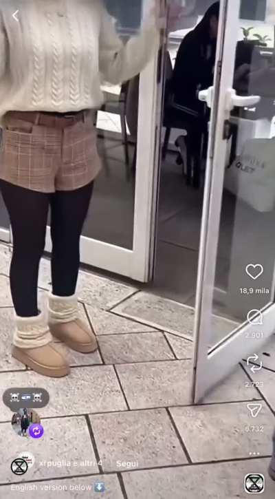 Brindisi, Puglia (ITALY).Israeli "woman" spits and insults pro-pal italians in a bar. 5-12-2025. May these people never meet me.