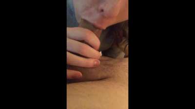 Giving Him A Blowjob While He Watches Netflix