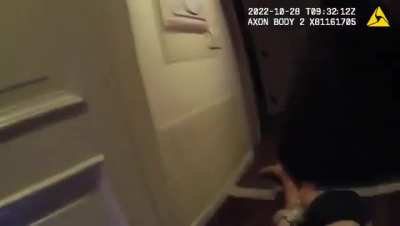 body cam footage of Paul Pelosi being attacked by David DePape while the police fail to act