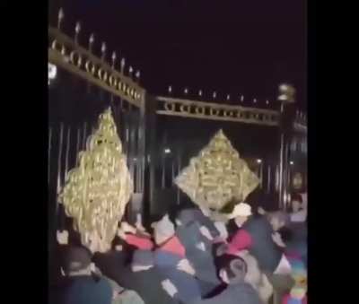 Protesters in Bishkek, Kyrgyzstan seizing parliament building after allegations of vote-rigging in Sunday's parliamentary election.