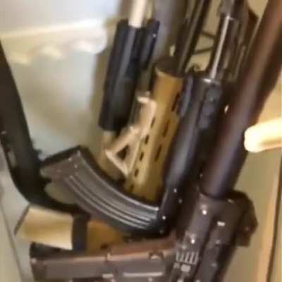 Video of a cartel member's weapon safe