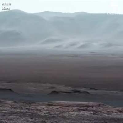 The surface of Mars captured by the Curiosity rover