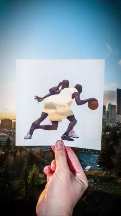 Printed, cut, &amp;amp; photographed every frame of MJ's Last Shot to create this
