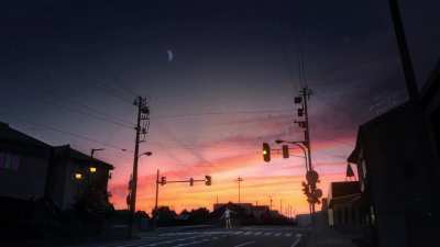 Road Scenery - Traffic Lights 4k