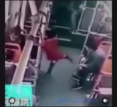 Guy beats the crap out of little kid for being a little annoying on the bus