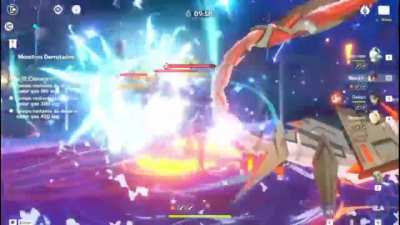 Dehya C0 Abyss Showcase w R1 signature (post HP scaling change)