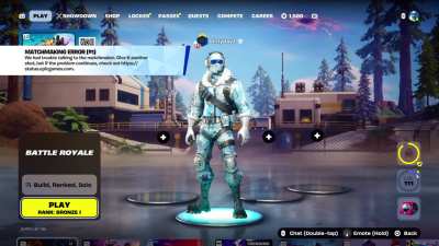 I can&rsquo;t enter Fortnite: Battle Royale&rsquo;s Ranked mode on my PlayStation 5.