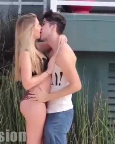 Best kissing prank asses
