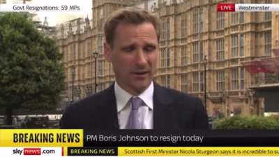 British pranksters started blasting &ldquo;THE BENNY HILL THEME&rdquo; in the background of the news report regarding PM Boris Johnson&rsquo;s resignation lol