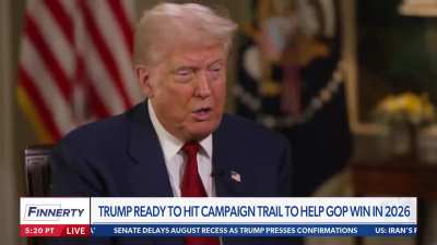 President Trump says the US will 'boom' in five or six months from now.
