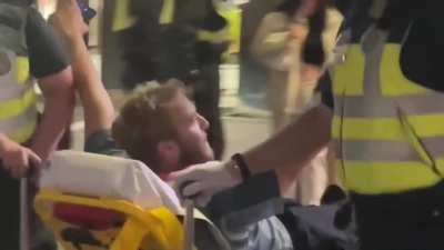 Scenes from Piccadilly Circus after Riot Police clash with England fans last night