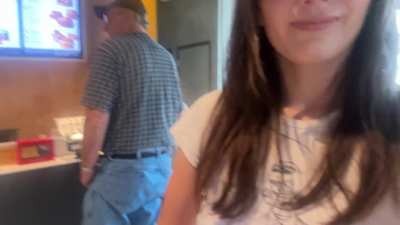 Wish he had turned around &amp;amp; noticed me :( I wanna fuck a grandpa 