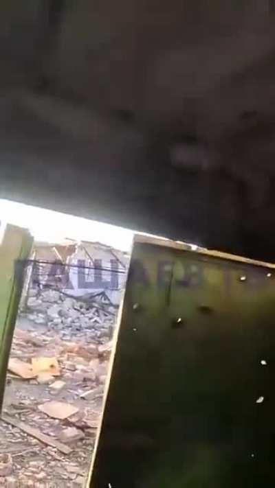 ru pov: Russian soldier shoots down a drone with a shot gun 