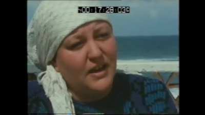 In 1988, a settler (from Australia) explains her views on the Palestinians in Gaza.