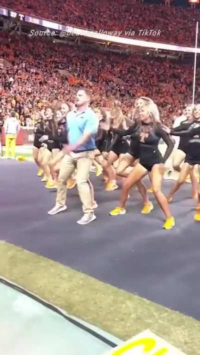 When the security guard is in the way