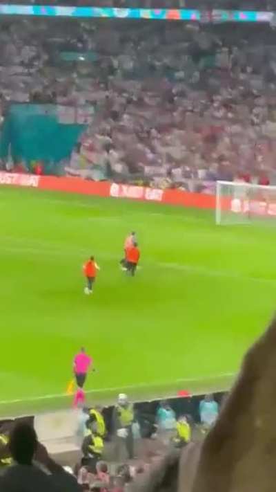 Football fan invading the pitch at Euro 2020 final at Wembley