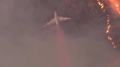 Filmed the largest firefighting aircraft in the world &mdash;the 747 Global Supertanker &mdash; dropping fire retardant in Apple Valley, CA