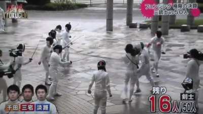 3 Olympian Fencing Masters VS 50 opponents !