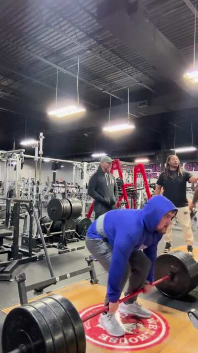 3 rep max deadlift 365 pounds. Roast me, ya&rsquo;ll do anyway. 