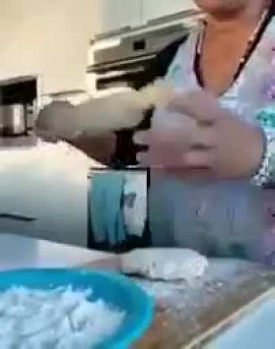 poor lady.wasn't ready for that