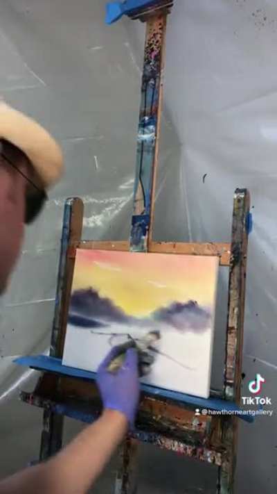 A Bob Ross style painting 😊