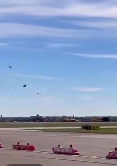 New angle of B-17 Texas Raiders and P-63 crash in Dallas