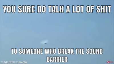 Who’s faster a jet that can break the sound barrier in seconds or coyote that uses drugs to speed her up
