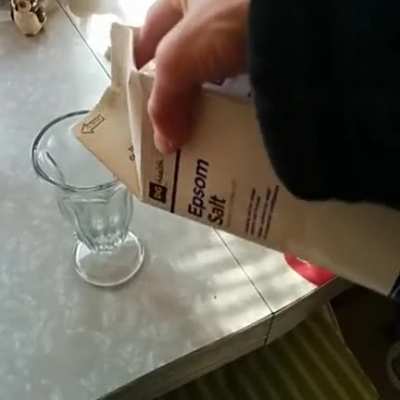 Weird Paul pours a glass of Epsom Salt and get's angry