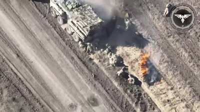 Joint work of FPV and M2 Bradley 47th Separate Mechanized Brigade 🔥