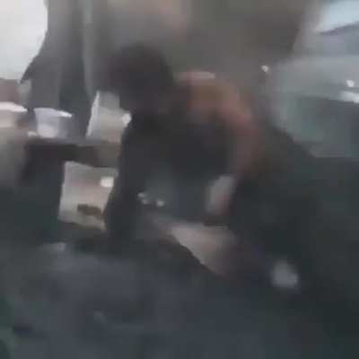 Poor guy just wanted to repair the car