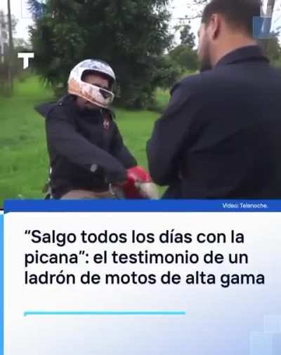 Ladron de motos de alta cilindrada en ZN: Salgo a robar para comer, salgo con la picana