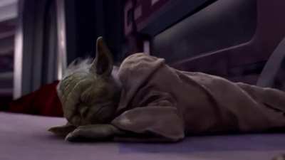 Yoda reflects lightning at everyone
