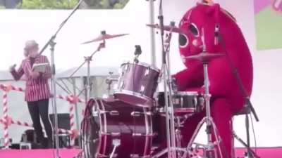 Costumed Person Destroys The Drums At Children&rsquo;s Music Concert