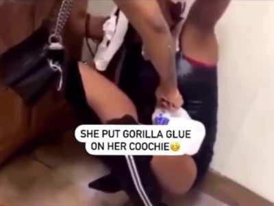 Hope super glue on hair isn't the 2021 tide pod challenge
