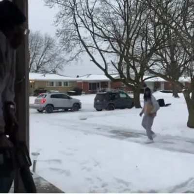 Package Thief gets caught in the act
