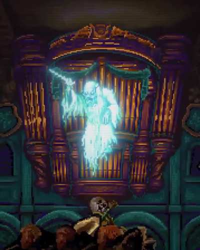Danse Macabre pixel art door @pop.parks
