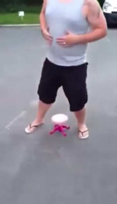 WCGW sitting on a mini table