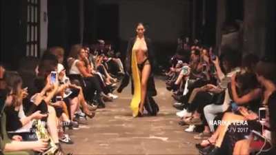 Alejandra Guilmant topless on a runway