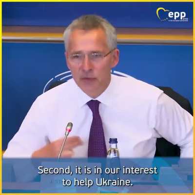 Secretary General Stoltenberg: &ldquo;The price we pay is measured in currency. They price they pay is measured in lives lost every day. So we should stop complaining and step up and provide support&rdquo;.