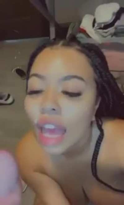 Big breasted black babe blasted