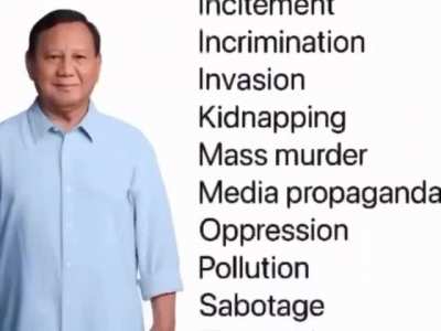 Least authoritarian former general of Indonesia, and he's about to be elected as President of Indonesia 🥰🥰🥰