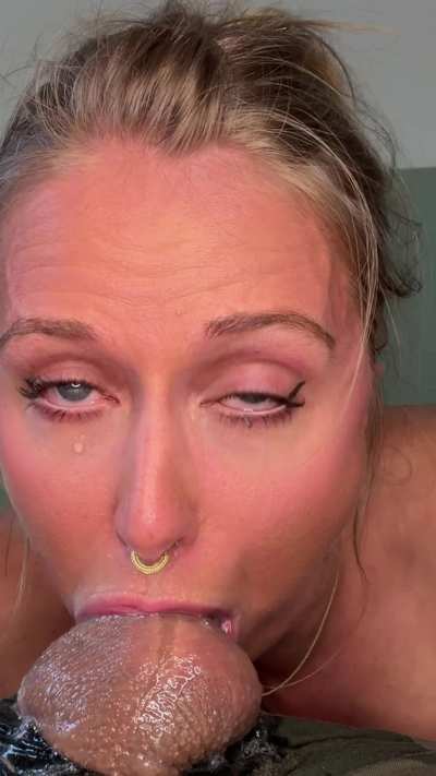 Super sloppy deepthroat tears